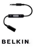 Belkin iPod / iPhone Headphone Adaptor with Remote *Connect your favorite Headphones*