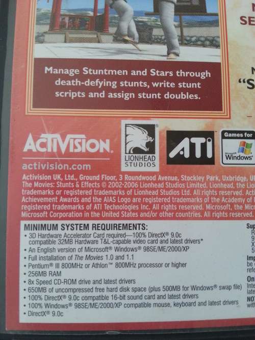 The Movies and The Movies Stunts and Effects PC Games