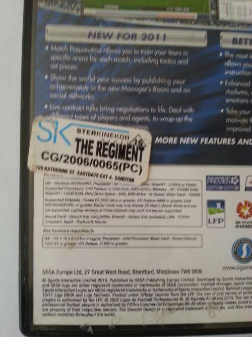 Football manager 2011 PC Game