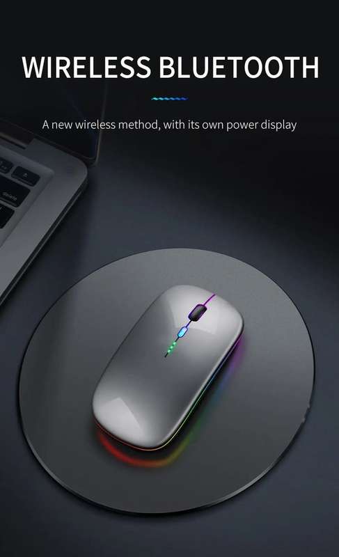 Wireless Mouse Bluetooth RGB Rechargeable Mouse Wireless Computer Silent Mause LED Backlit Ergonomic