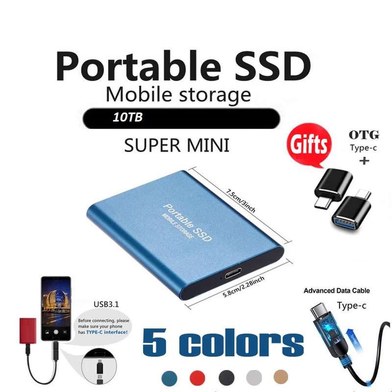 M.2 Original High speed 10TB external  storage Solid-state drive USB 3.1 interface mini hard