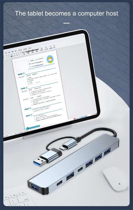 USB 3.0 5/8 Port Hub OTG Adapter 5Gpbs High Speed USB 3.0 2.0 Splitter 3.5 Audio