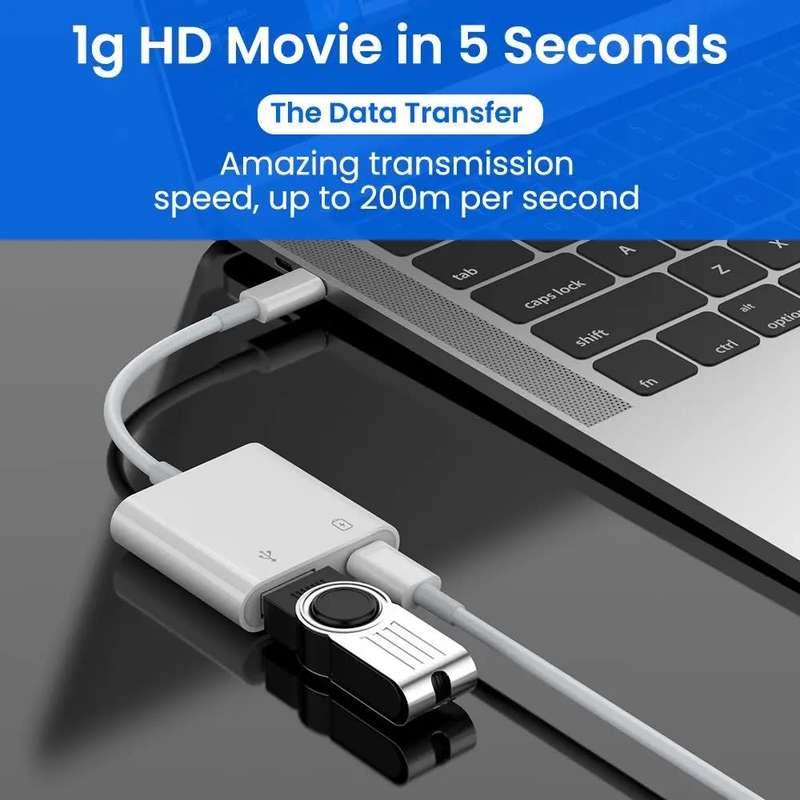 2In1 Type-C OTG Adapter USB 3.0 External U Disk Converter Splitter For Laptop Mobile Phone