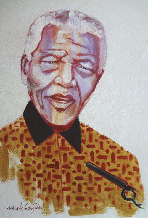 mark enslin oil painting  - mandela
