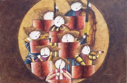 oil painting - the orchestra