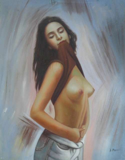 nude study oil painting