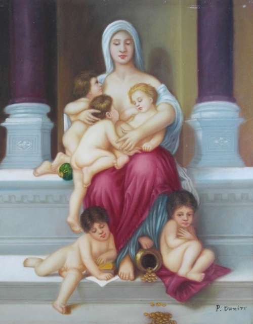 classical style oil painting