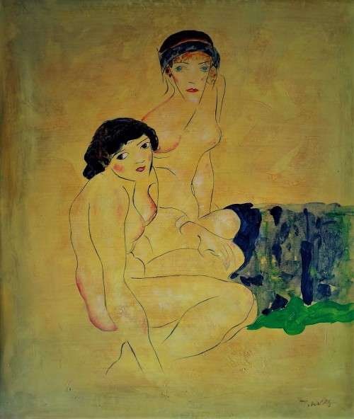 female nude study oil painting