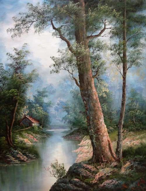 LARGE OIL PAINTING  93CM X 123CM - GALLERY RETAIL R8 500