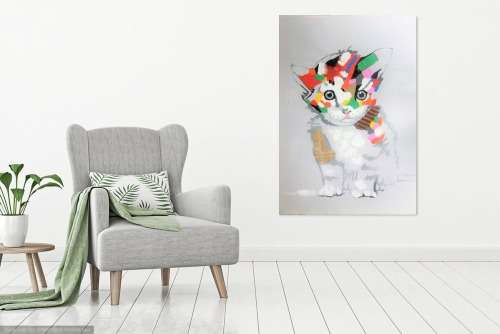 kitten / cat  oil painting