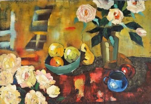floral still life oil painting
