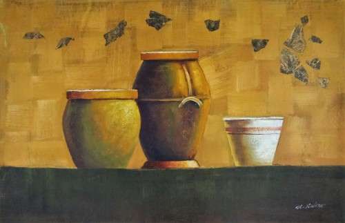 study of vessels still life oil painting