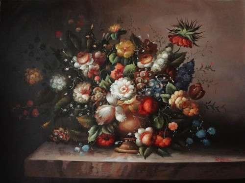 floral oil painting