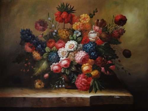 floral oil painting