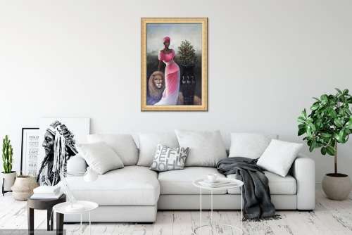 african queen oil painting