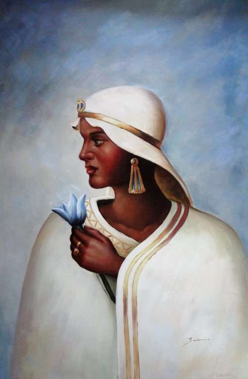 African Portrait Oil Painting