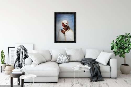 African Portrait Oil Painting