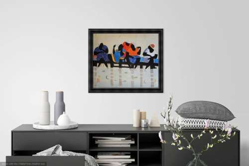 chit chat oil painting