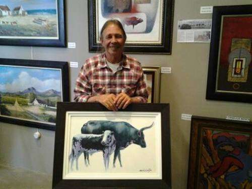 mark enslin oil painting  - rhino