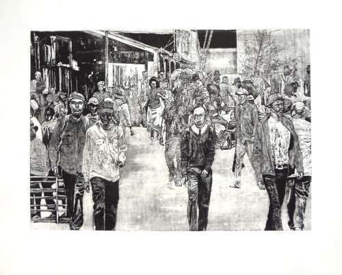 mario soares  - large etching