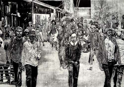 mario soares  - large etching