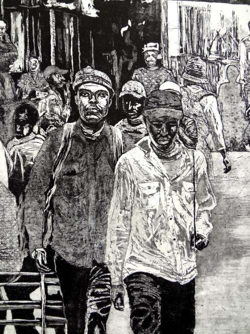 mario soares  - large etching