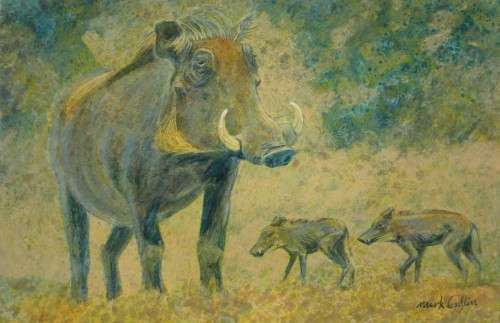 mark enslin oil painting  - warthog