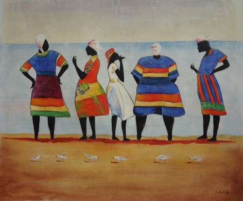 conversations oil painting