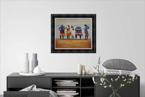 conversations oil painting
