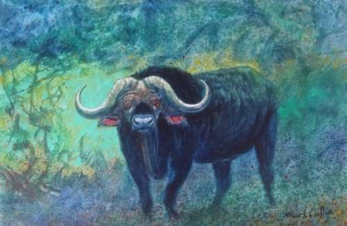 mark enslin oil painting - buffalo