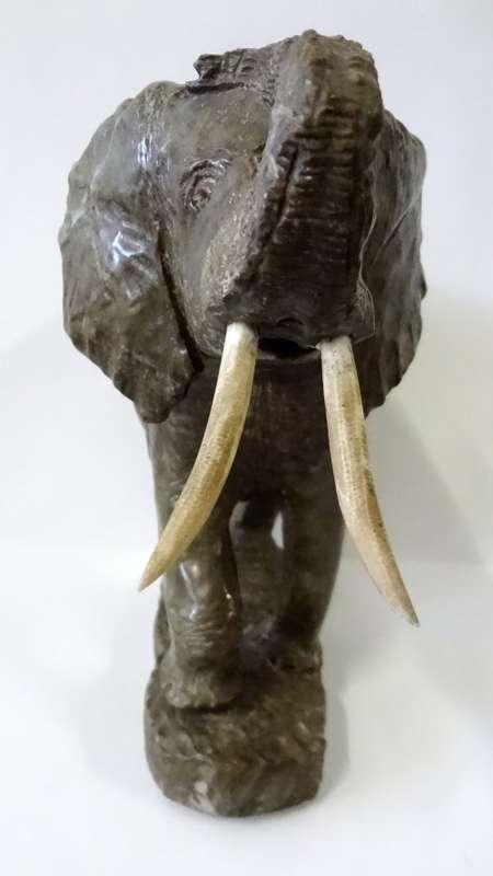 eddie bulani - verdite elephant stone sculpture