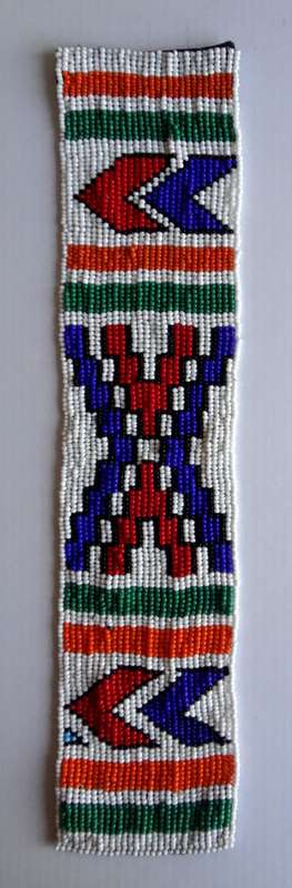 vintage zulu bead panel for skirt