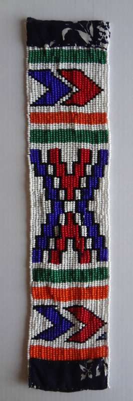 vintage zulu bead panel for skirt