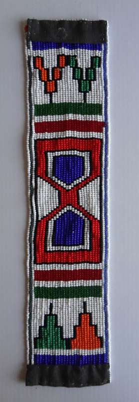 vintage zulu bead panel for skirt