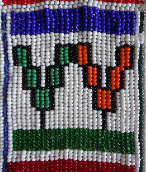 vintage zulu bead panel for skirt