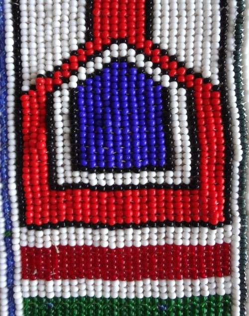 vintage zulu bead panel for skirt