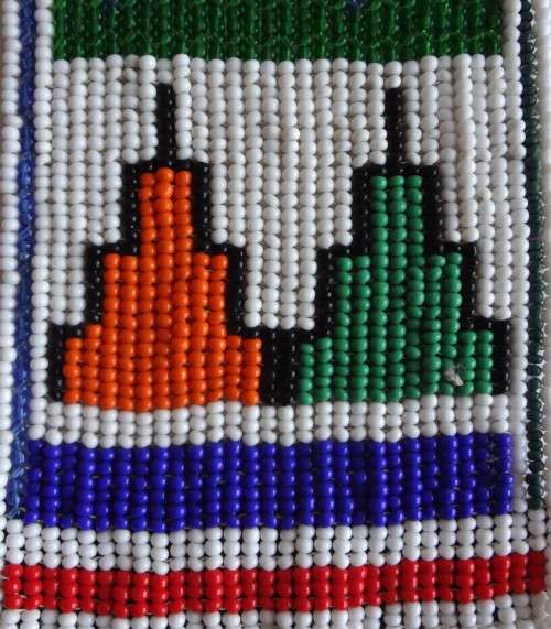 vintage zulu bead panel for skirt