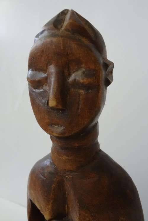 ewe female figure wood sculpture african artefact - venovi/venavi