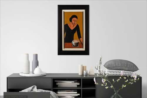 EVE - OIL PAINTING - CAPPUCCINO