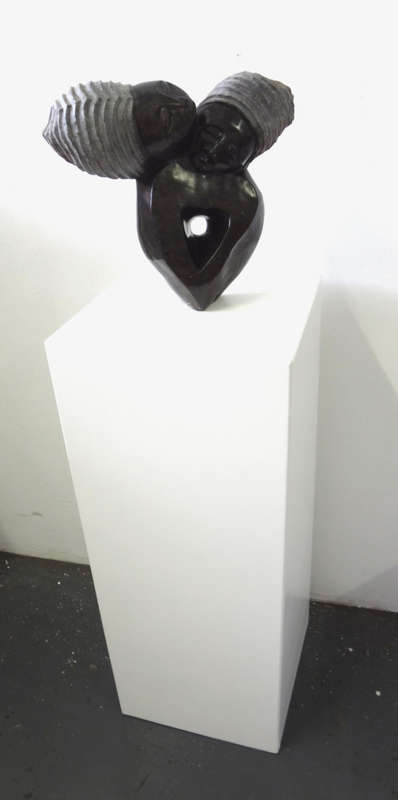 vusi - lovers shona stone sculpture