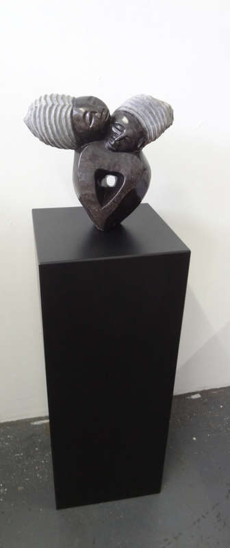 vusi - lovers shona stone sculpture
