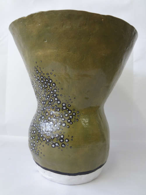richard scott hand painted ceramic olive tree