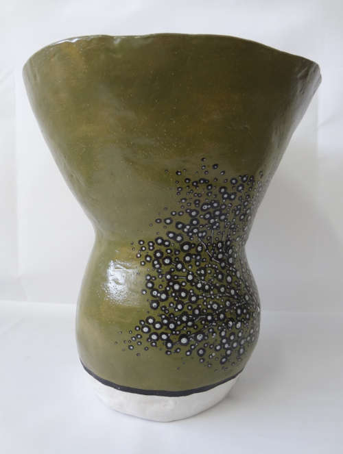 richard scott hand painted ceramic olive tree