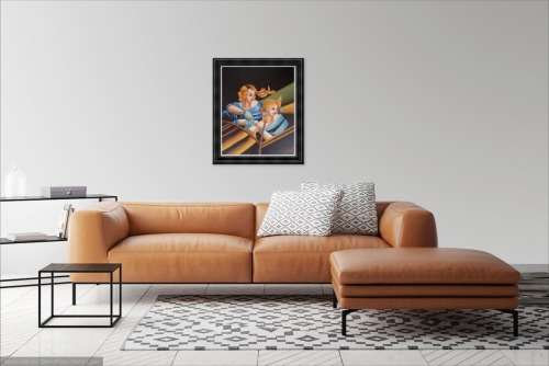 art deco style oil painting