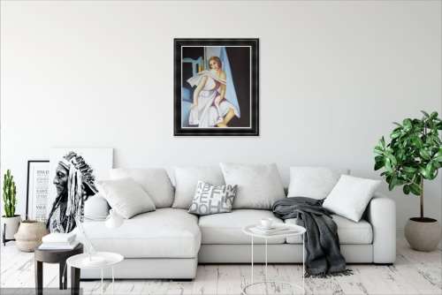 in style of lempicka oil painting