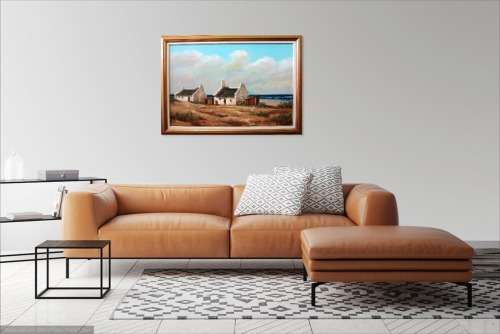 Arniston Cottages Oil Painting  - retail R12 650
