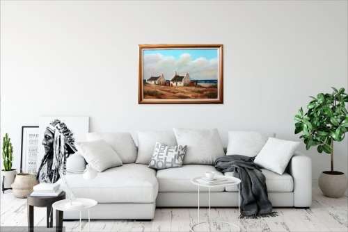 Arniston Cottages Oil Painting  - retail R12 650