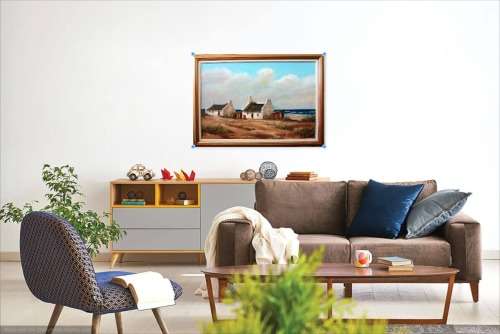 Arniston Cottages Oil Painting  - retail R12 650