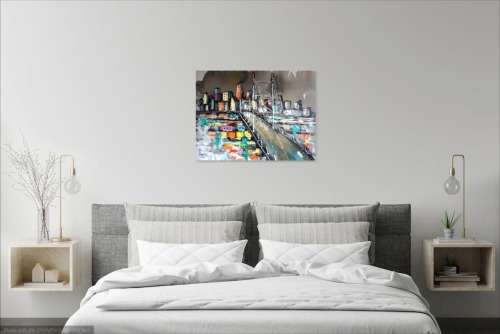 annet ellis oil painting mandela bridge Retail R5 850
