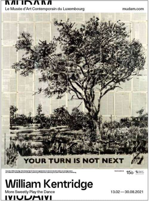 william kentridge - Mudam Contemporary Art Museum exhibition poster